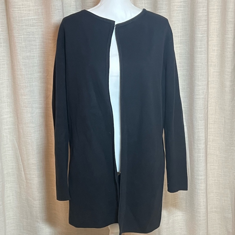 JCrew Black Open Front Long Sleeve Cardigan